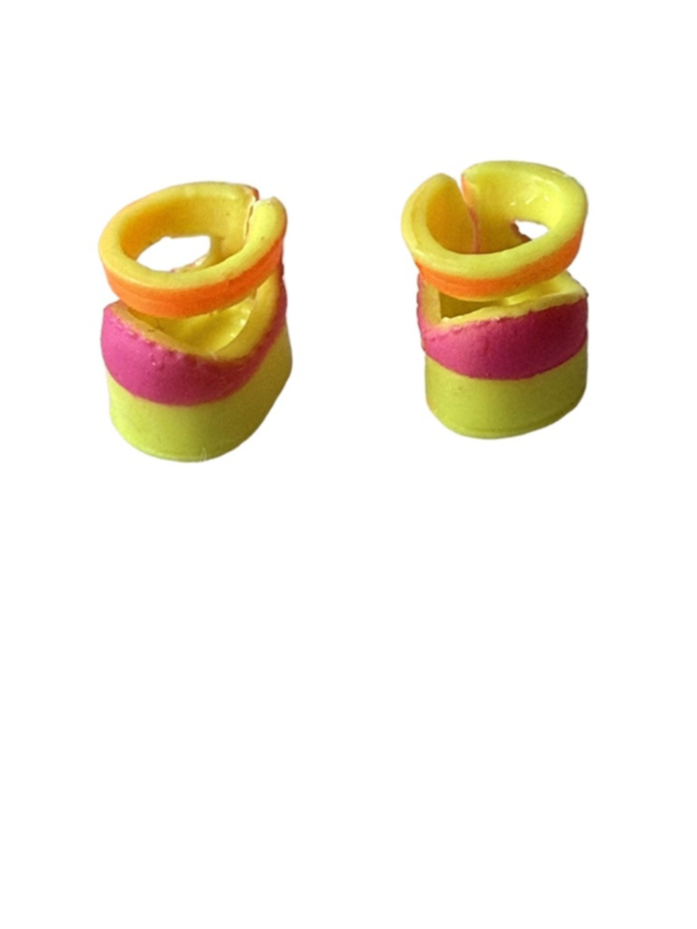 LOL Surprise Drip Drop Pair of Neon Yellow Pink and Orange Replacement Shoes